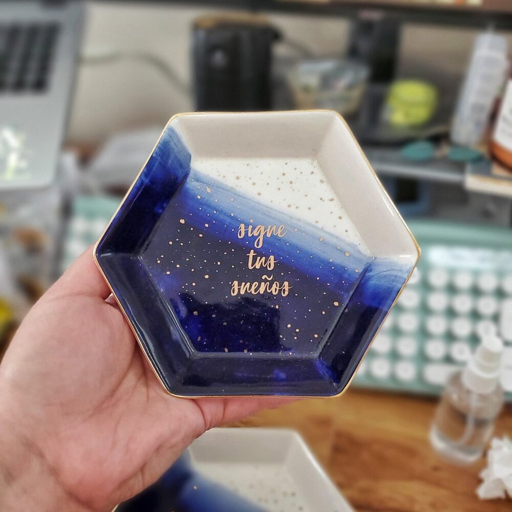"Sigue tus Sueños" Decorative Trinket Tray |  WalgreenCo Ceramic Trinket Tray